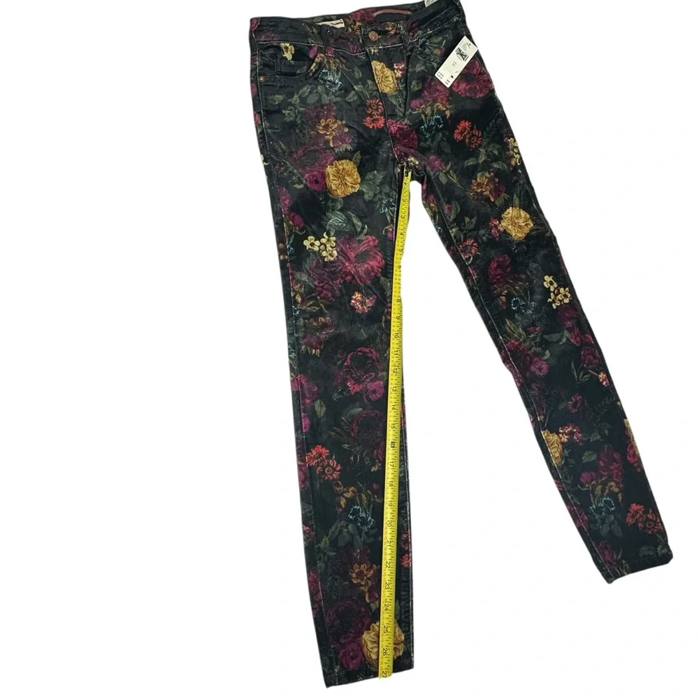 NWT Anthropologie Pilcro Velvet Floral Stretch Jeans 25 - Picture 13 of 16
